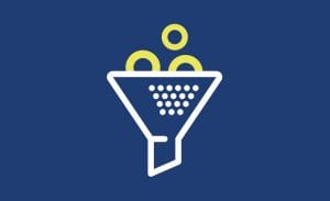 White icon representing Filter products